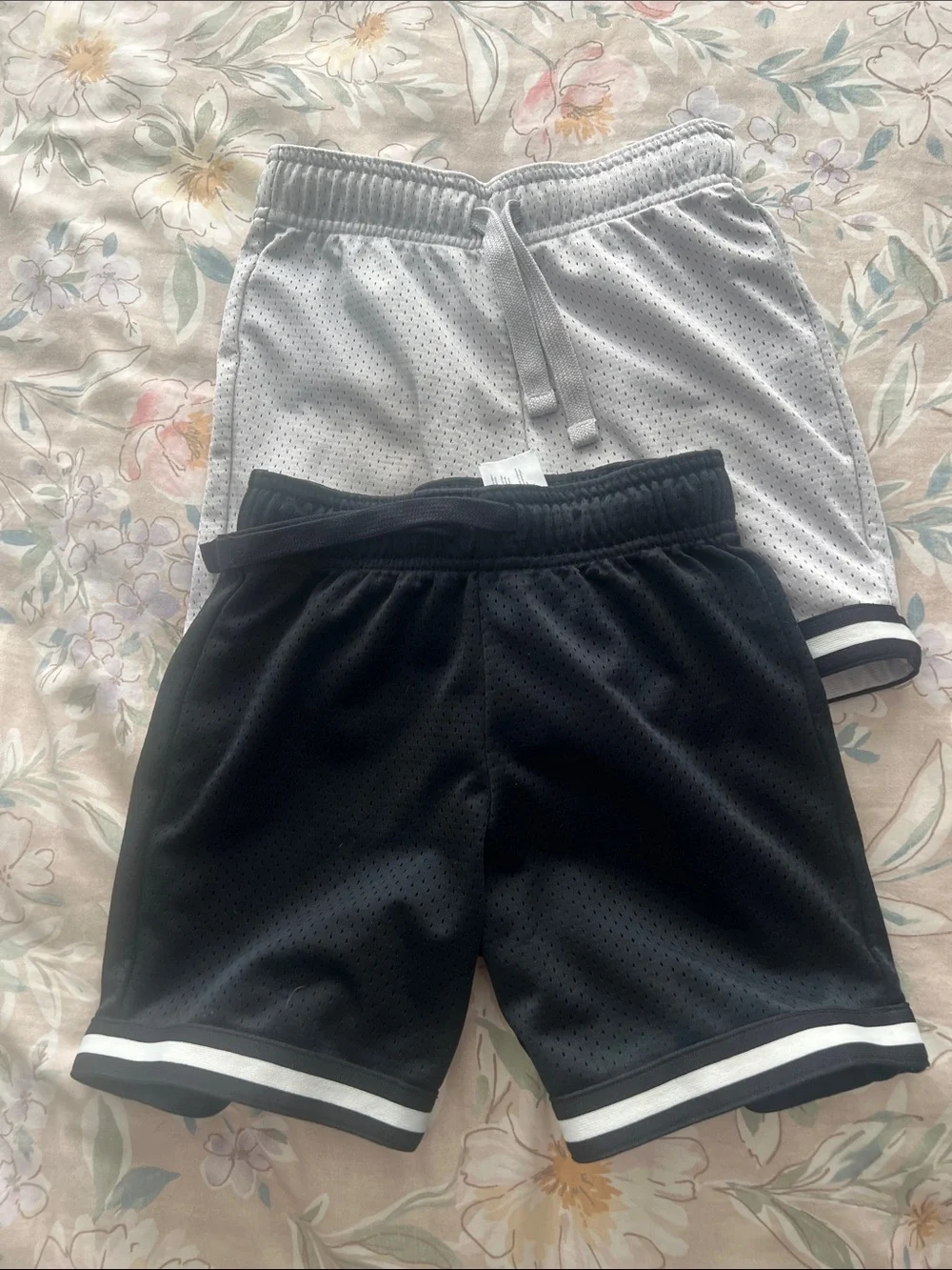 OshKosh B'gosh Black and Light Gray Mesh Athletic Shorts Set